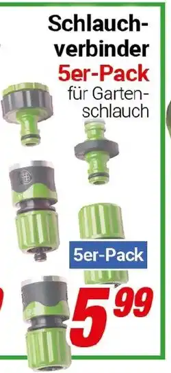 CENTERSHOP Schlauchverbinder 5er-Pack Angebot