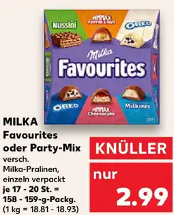 Kaufland MILKA Favourites oder Party-Mix Angebot