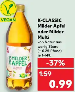 Kaufland K-CLASSIC Milder Apfel oder Milder Multi Angebot