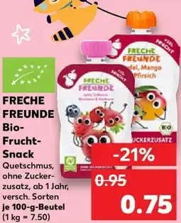 Kaufland FRECHE FREUNDE Bio- Frucht- Snack Angebot