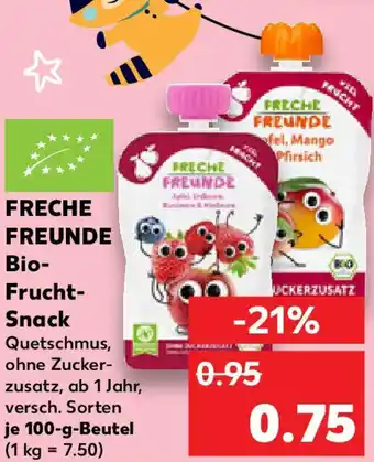 Kaufland FRECHE FREUNDE Bio- Frucht- Snack Angebot