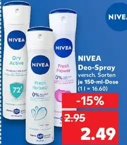 Kaufland NIVEA Deo-Spray Angebot