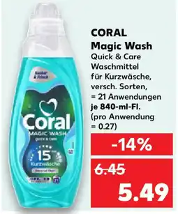 Kaufland CORAL Magic Wash Angebot