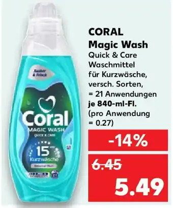 Kaufland CORAL Magic Wash Angebot