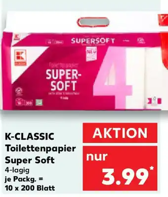 Kaufland K-CLASSIC Toilettenpapier Super Soft Angebot