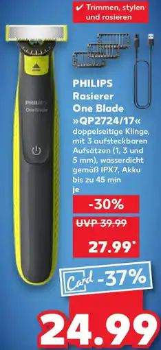 Kaufland PHILIPS Rasierer One Blade QP2724/17 Angebot