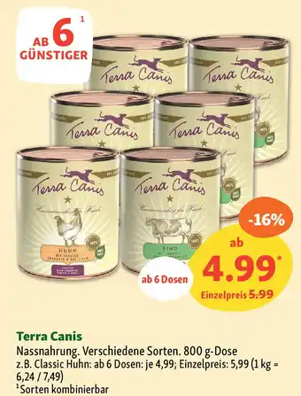 Fressnapf Terra Canis Nassnahrung. Angebot