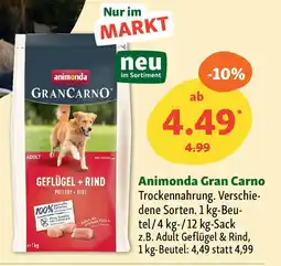 Fressnapf Animonda Gran Carno Trockennahrung. Angebot