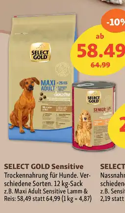 Fressnapf SELECT GOLD Sensitive Trockennahrung Angebot