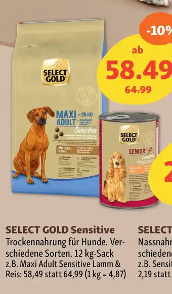 Fressnapf SELECT GOLD Sensitive Trockennahrung Angebot