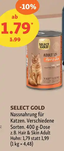 Fressnapf SELECT GOLD Nassnahrung für Katzen. Angebot
