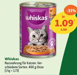 Fressnapf Whiskas Nassnahrung für Katzen. Angebot