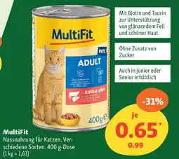 Fressnapf MultiFit Nassnahrung für Katzen. Angebot