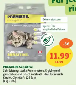 Fressnapf PREMIERE Sensitive Sehr leistungsstarke Premiumstreu. Angebot