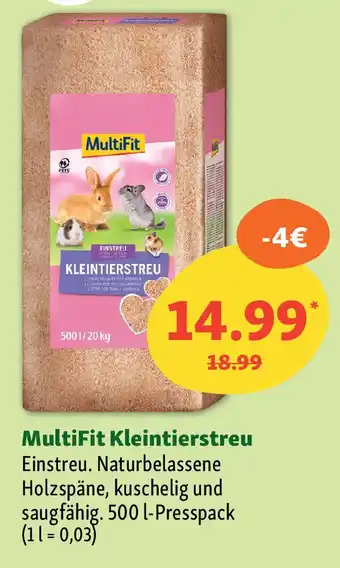 Fressnapf MultiFit Kleintierstreu Einstreu. Angebot