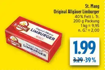 diska St. Mang Original Allgäuer Limburger Angebot