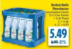 diska Residenz Quelle Mineralwasser Angebot