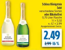 diska Schloss Königstein Sekt oder Alkoholfrei Angebot
