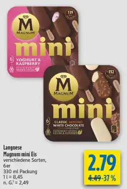diska Langnese Magnum mini Eis Angebot