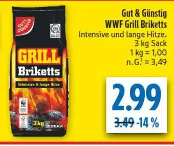 diska Gut & Günstig WWF Grill Briketts Angebot
