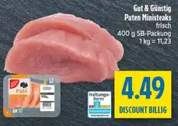diska Gut & Günstig Puten Ministeaks Angebot