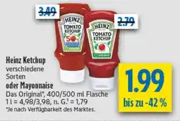 diska Heinz Ketchup oder Mayonnaise Angebot