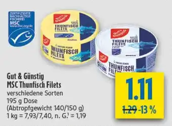 diska Gut & Günstig MSC Thunfisch Filets Angebot