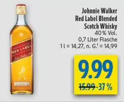 diska Johnnie Walker Red Label Blended Scotch Whisky Angebot