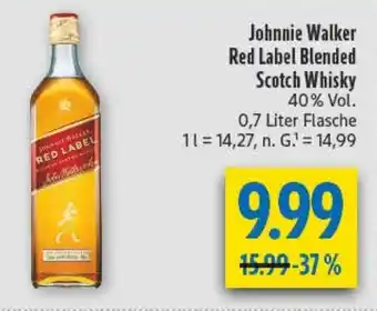 diska Johnnie Walker Red Label Blended Scotch Whisky Angebot