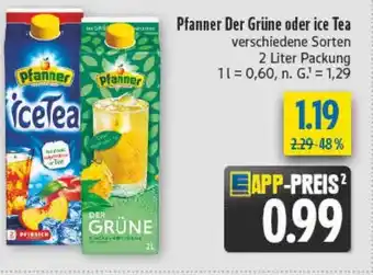 diska Pfanner Der Grüne oder ice Tea Angebot