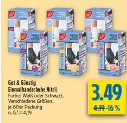 diska Gut & Günstig Einmalhandschuhe Nitril Angebot