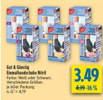 diska Gut & Günstig Einmalhandschuhe Nitril Angebot
