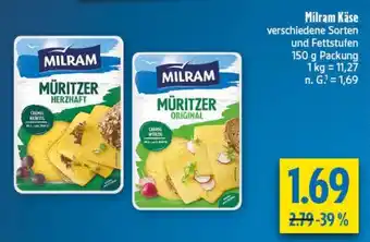diska Milram Käse Angebot