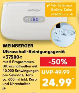 Kaufland WEINBERGER Ultraschall-Reinigungsgerät 37580 Angebot