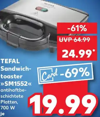 Kaufland TEFAL Sandwich- toaster SM1552 Angebot