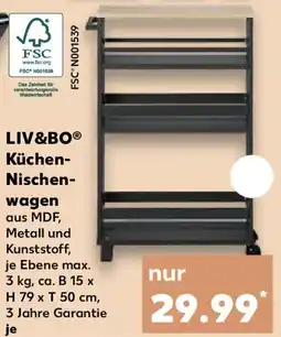 Kaufland LIV&BO Küchen- Nischen- wagen Angebot