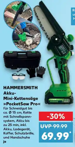 Kaufland HAMMERSMITH Akku- Mini-Kettensäge PocketSaw Pro Angebot