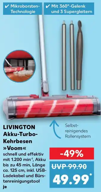 Kaufland LIVINGTON Akku-Turbo- Kehrbesen Voom Angebot