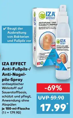 Kaufland IZA EFFECT Anti-Fußpilz-/ Anti-Nagel- pilz-Spray Angebot
