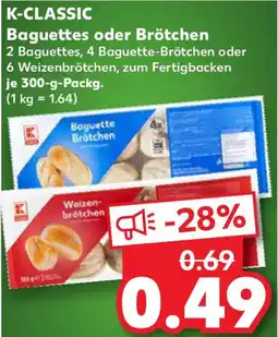 Kaufland K-CLASSIC Baguettes oder Brötchen Angebot