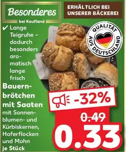 Kaufland Bauern- brötchen mit Saaten Angebot