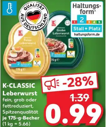 Kaufland K-CLASSIC Leberwurst Angebot