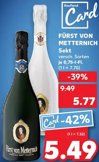 Kaufland FÜRST VON METTERNICH Sekt Angebot