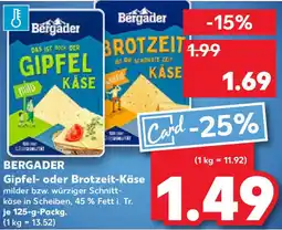 Kaufland BERGADER Gipfel- oder Brotzeit-Käse Angebot