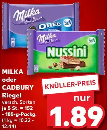 Kaufland MILKA oder CADBURY Riegel Angebot