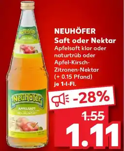 Kaufland NEUHÖFER Saft oder Nektar Angebot