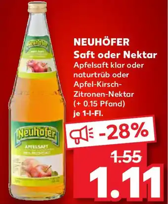 Kaufland NEUHÖFER Saft oder Nektar Angebot