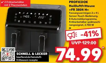 Kaufland PROFICOOK Heißluftfritteuse FR 3804 H Angebot