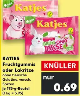 Kaufland KATJES Fruchtgummis oder Lakritze Angebot
