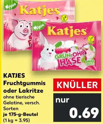 Kaufland KATJES Fruchtgummis oder Lakritze Angebot